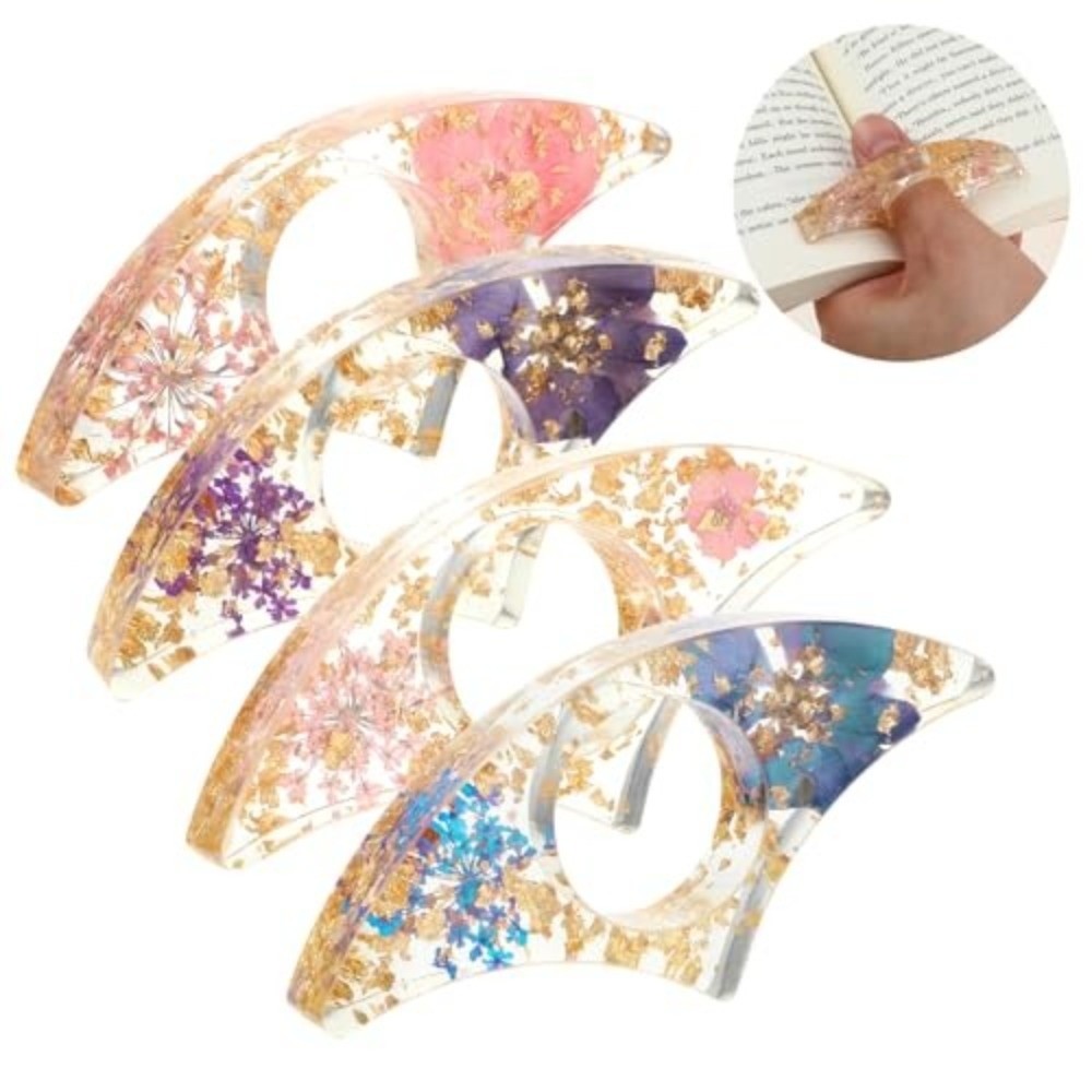 4PCS Gift Dried Flower Resin B - Dried Flower Bookmark recension och pris