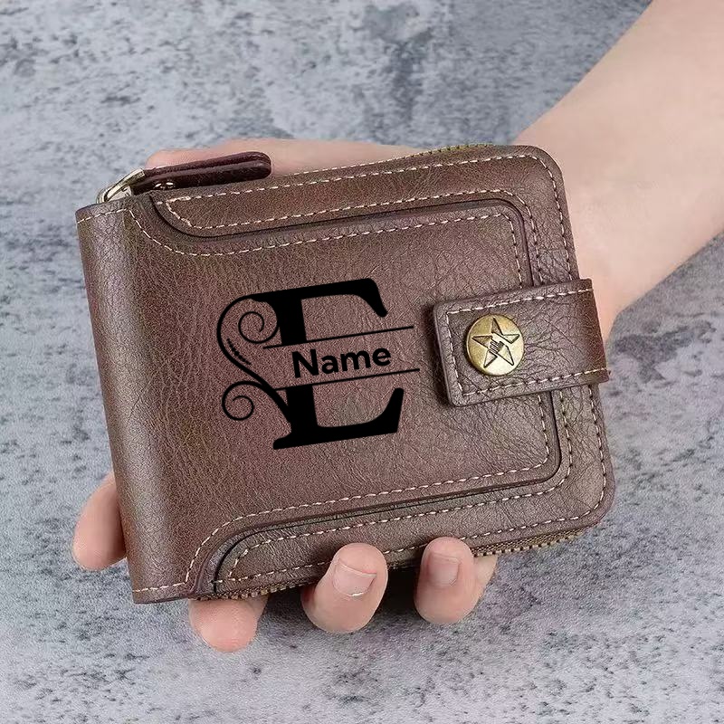 Men's Custom Wallet - Personal - Personalized Name Box recension och pris