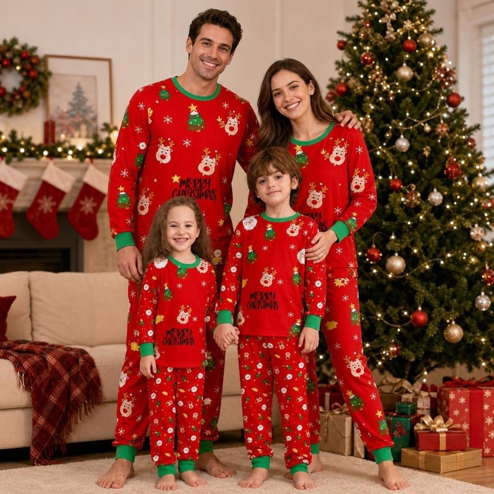 Long Sleeve Christmas Pyjamas  - Family Tree Print recension och pris