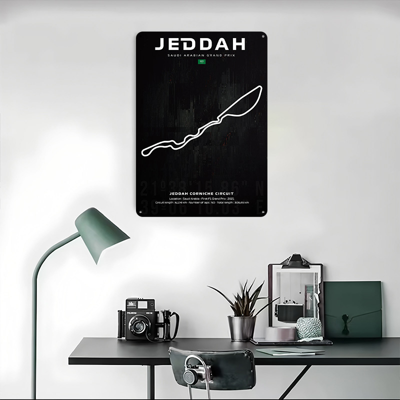Jeddah Circuit Map Poster Cust - Custom Map Poster recension och pris
